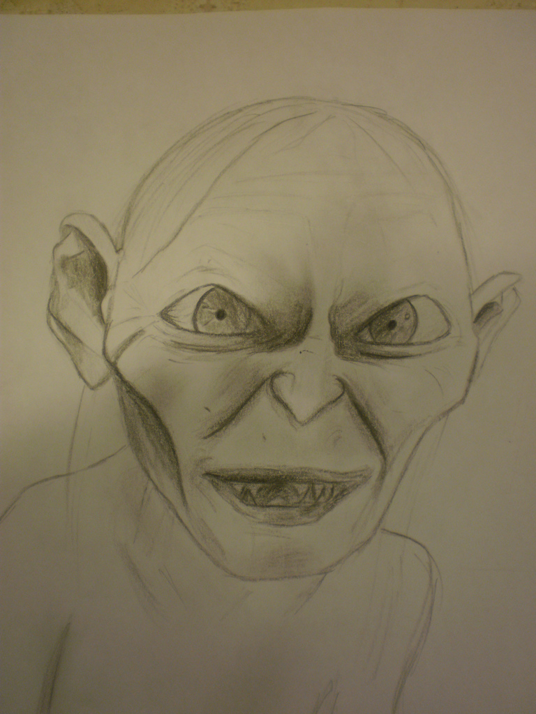 768x1024 The World's Best Photos Of Drawing And Gollum