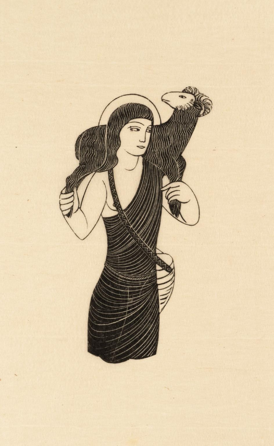 944x1536 The Good Shepherd', Eric Gill, 1927 Tate