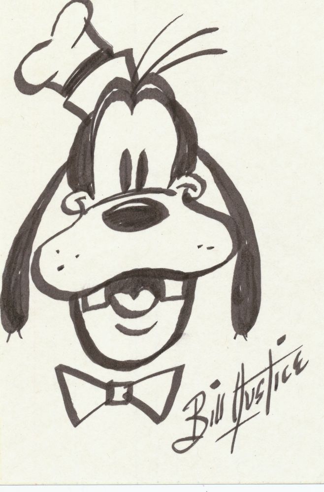 658x1000 Bill Justice Two Original Signed Sketches, One Of Donald Duck