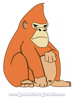 250x338 How To Draw A Cartoon Gorilla