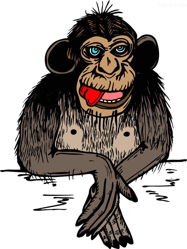 752x1000 Gorilla Cartoon Drawing