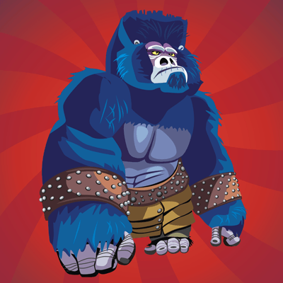 400x400 How To Draw A Cartoon Gorilla In Shen's Gorilla Army From Kung Fu