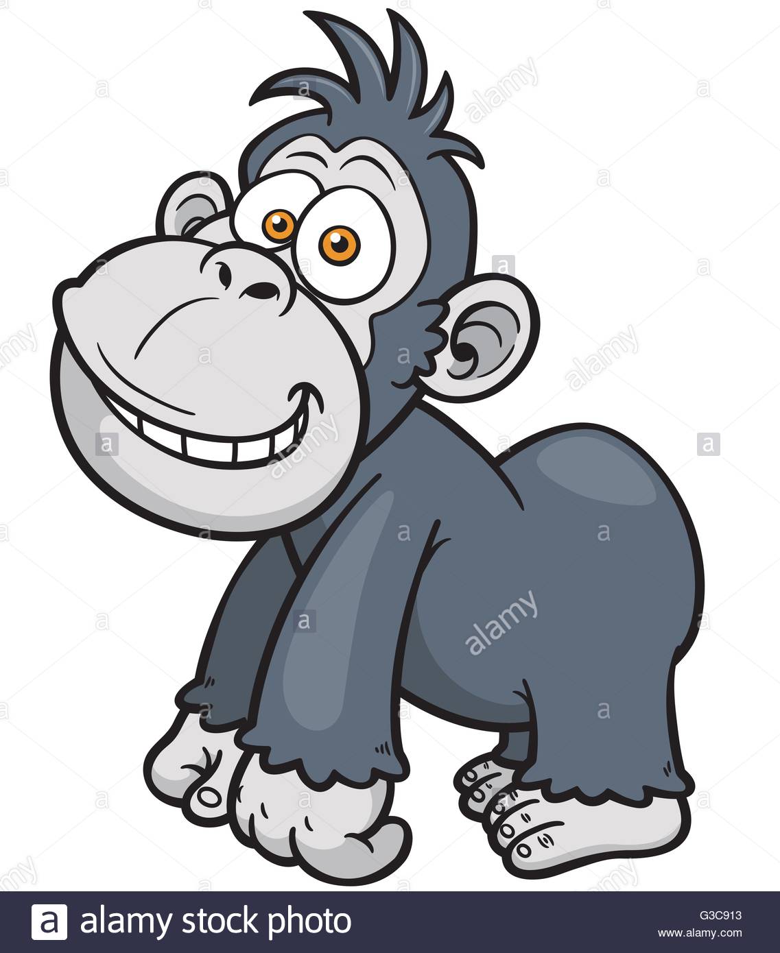1137x1390 Vector Illustration Of Gorilla Cartoon Stock Vector Art