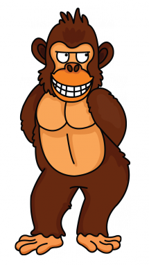 215x382 How To Draw A Gorilla, A Monkey, Easy Step By Step Drawing Tutorial