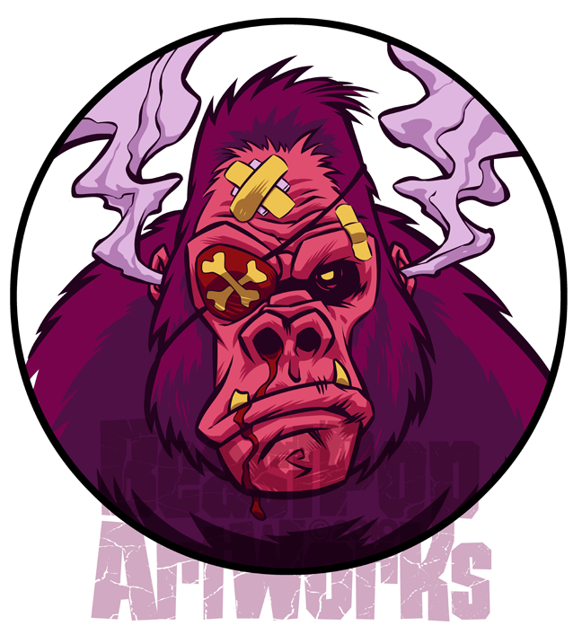 648x707 Mad Gorilla Art