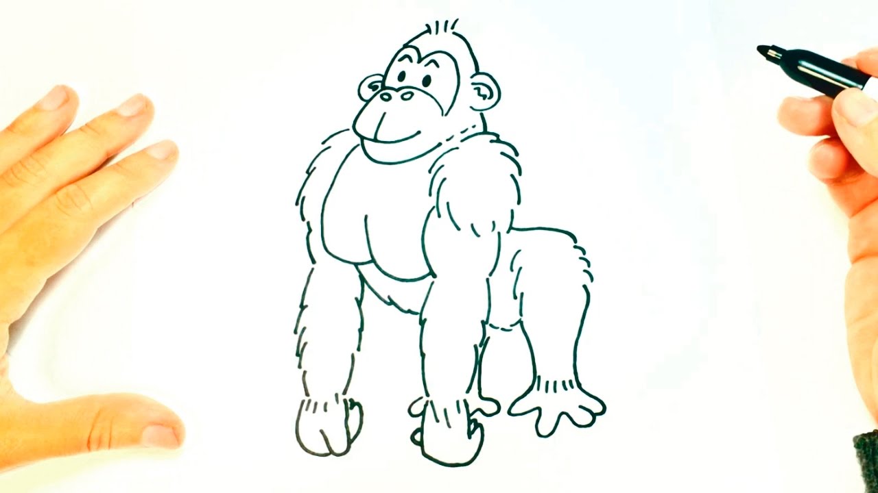 1280x720 How To Draw A Gorilla Gorilla Drawing Lesson Step By Step