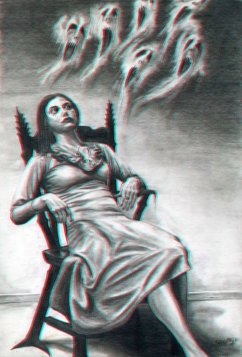 770x1136 Saatchi Art Goth Girl 3d Drawing By Hayden Currie