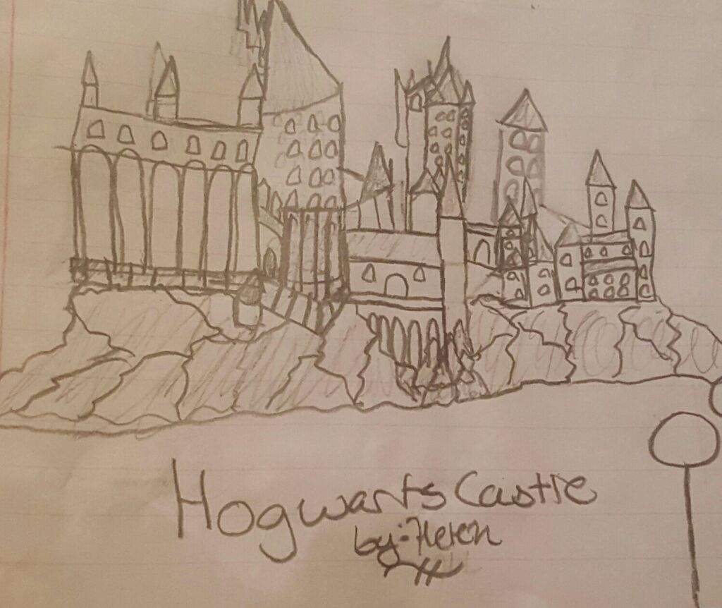 1024x862 Drawing Of Hogwarts