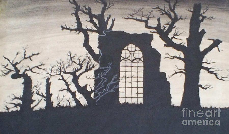900x528 Gothic Landscape Drawing By Silvie Kendall