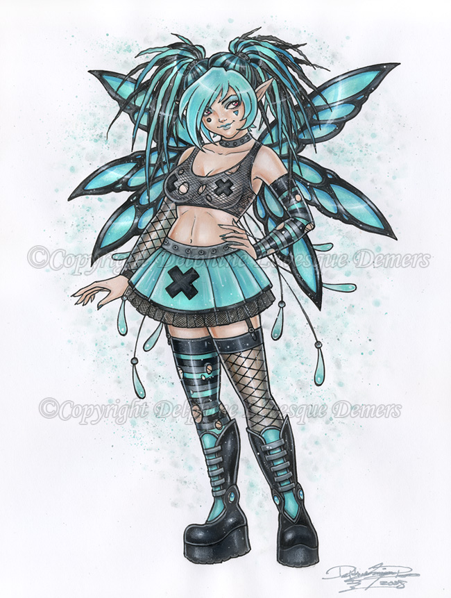 650x861 Cyber Goth Fairy By Delphineart