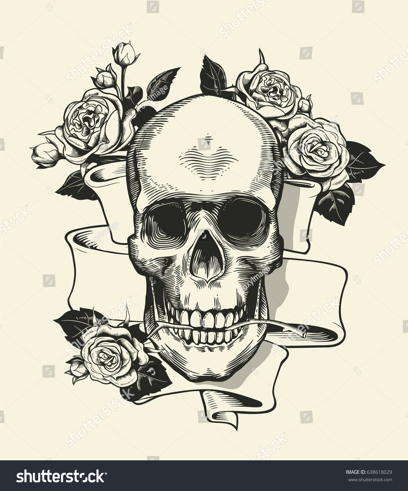 1328x1600 Skull And Rose Ribbon Drawings 35 Gothic Skull Tattoos