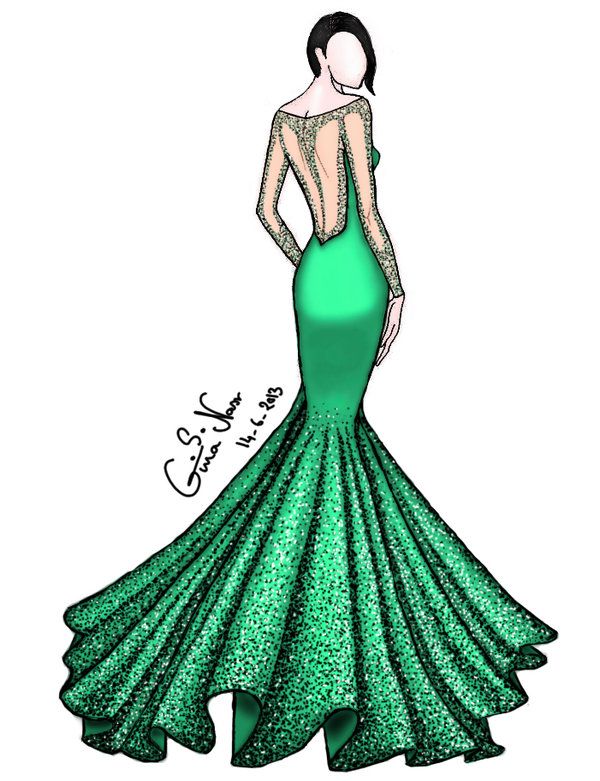 Gown Drawing at GetDrawings | Free download