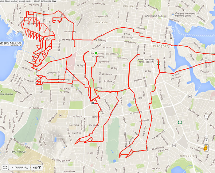 700x564 Artist Draws World's Largest Doodles By Riding His Bike With Gps
