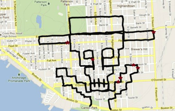 600x380 Des Dessins Avec Un Gps Drawings And Street Art