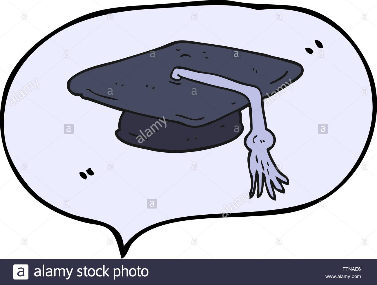 1300x984 Freehand Drawn Speech Bubble Cartoon Graduation Cap Stock Vector