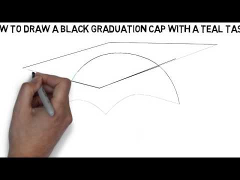 480x360 How To Draw A Black Graduation Cap With A Teal Tassel
