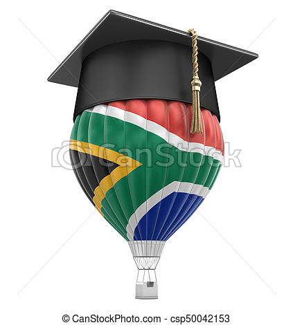 423x470 Hot Air Balloon With Flag Of South African Republic And Stock