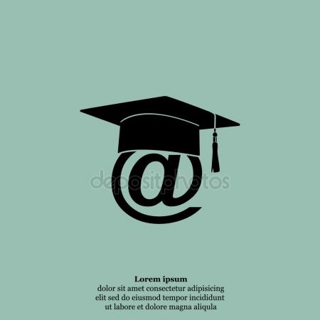 450x450 Old Paper With Drawing Of Graduation Cap And Diploma Stock Photo