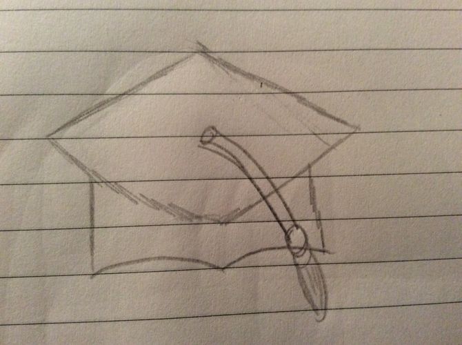 670x500 How To Draw A Graduation Cap 5 Steps (With Pictures)