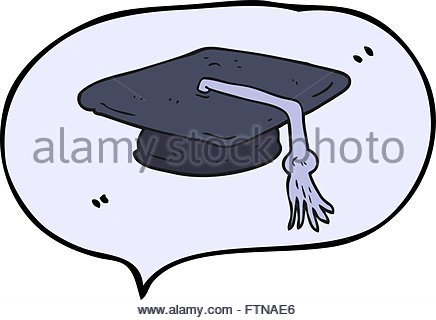 436x320 Freehand Drawn Cartoon Graduation Cap On Question Mark Stock