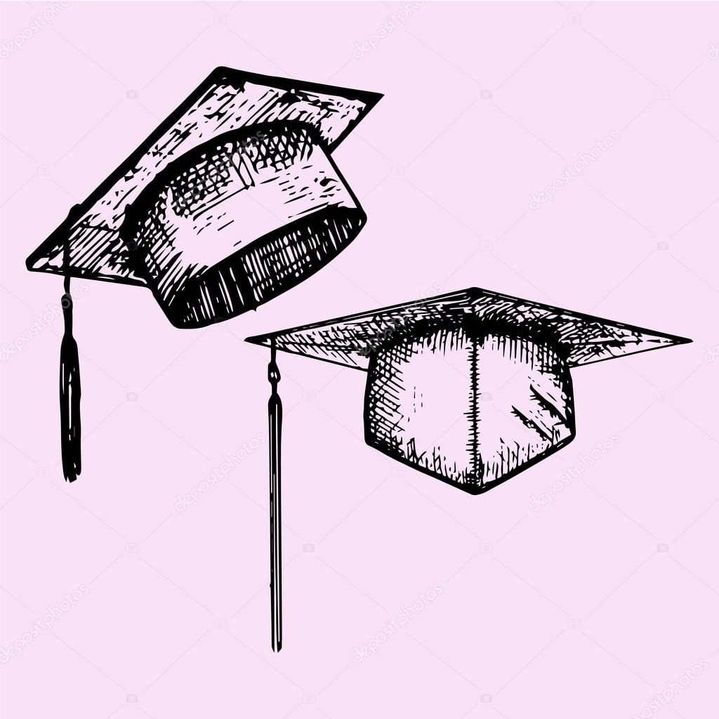 1024x1024 Set Of Graduation Hat, Doodle Style Stock Vector Turchenko3560