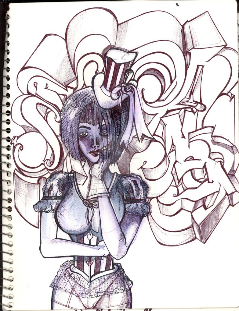 783x1021 Corset Graffiti Girl By Kingpeng
