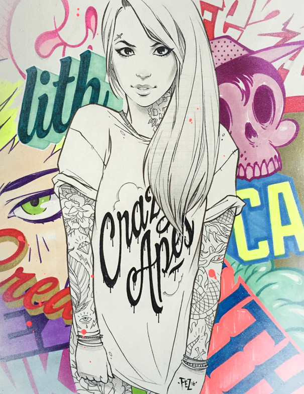 605x784 Graffiti Girl 3. By Fezat1