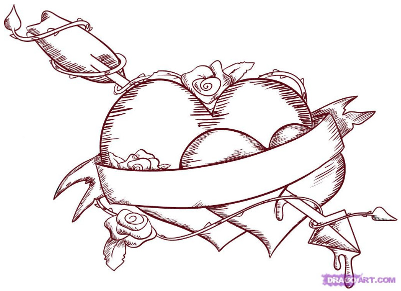 803x583 Gips Sketch 2 Graffiti Heart By Dragon Art