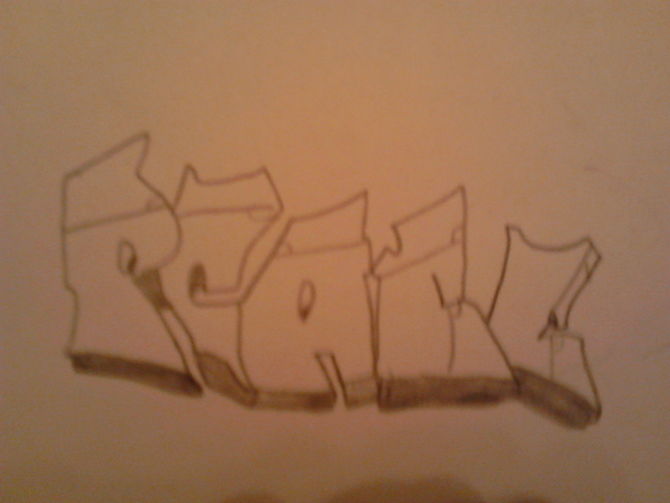 670x503 How To Draw Graffiti Letters 13 Steps (With Pictures)