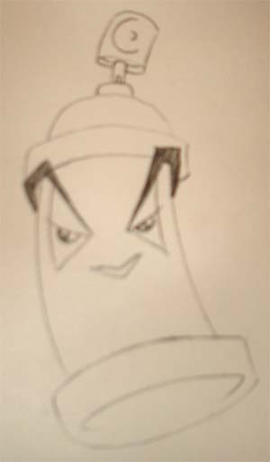 300x513 Graffiti Can Face