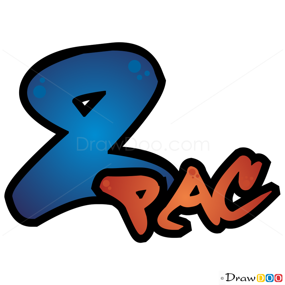 1000x999 How To Draw 2pac, Graffiti