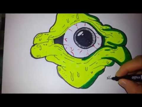480x360 Graffiti Eye Drawing