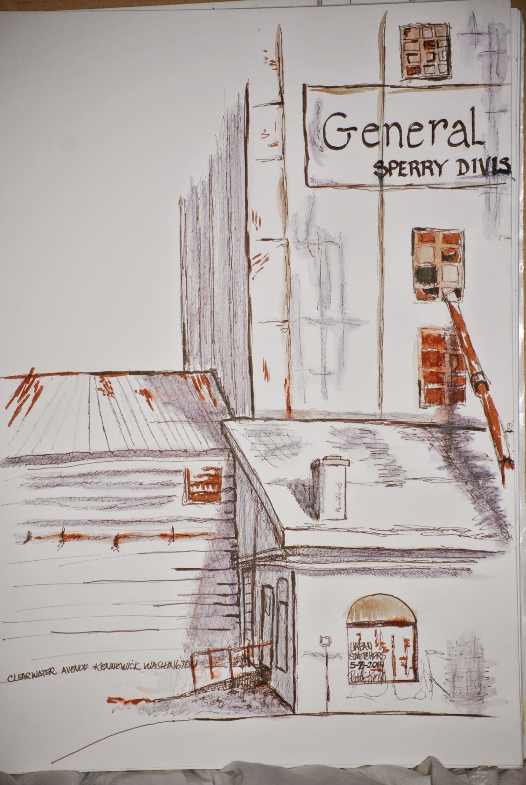 1071x1600 Urban Sketchers Tri Cities, Washington Kennewick Grain Elevator