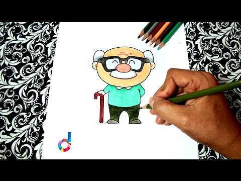 480x360 How To Draw A Grandpa (Easy!) Coloring Pages For Children Step