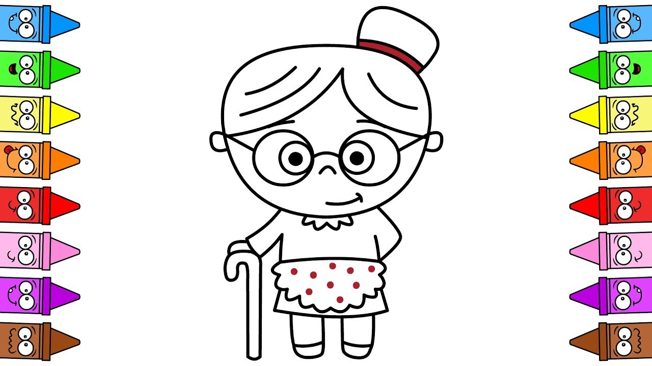 1280x720 Grandma Drawing Drawing Grandparents Funny Grandmother