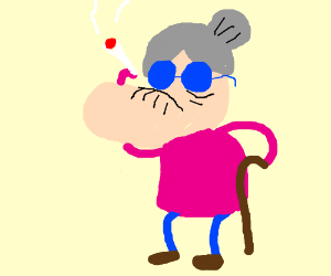 300x250 Granny Smocking Weed