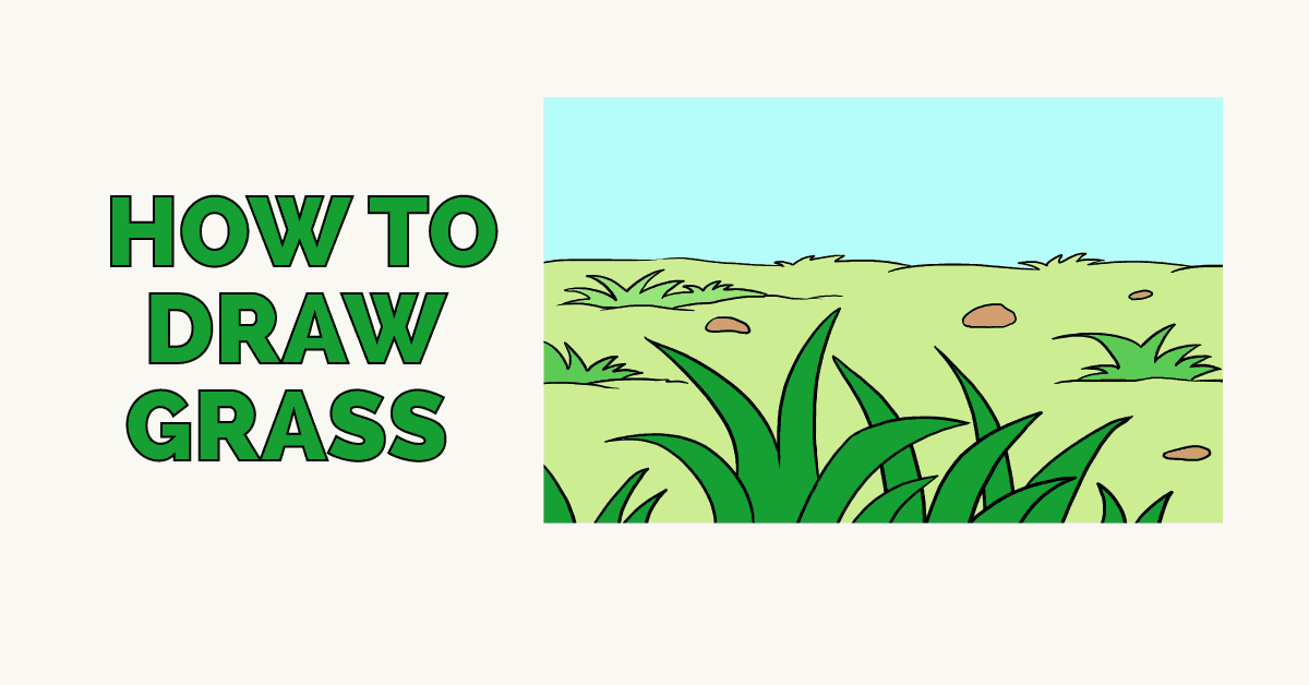 1200x628 How To Draw Grass Really Easy Drawing Tutorial