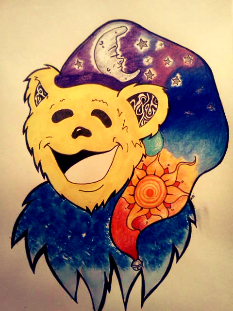 480x640 Grateful Dead Bear Sun And Moon By Kteaal