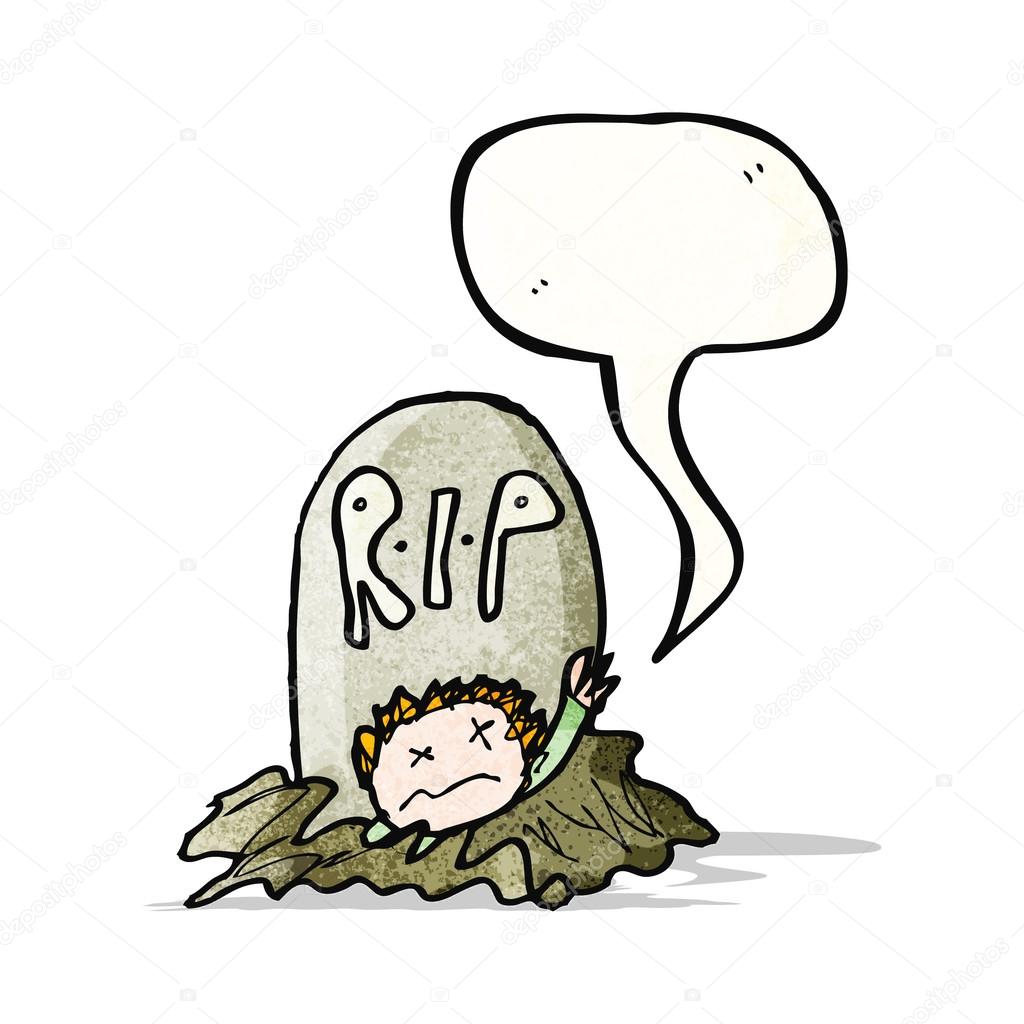 1024x1024 Child's Drawing Of A Zombie Rising From Grave Stock Vector