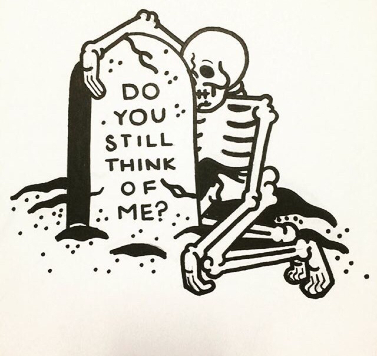 1280x1208 Do You Still Think Of Me Skeleton Grave Tattoo Tattoos
