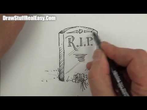 480x360 Drawing A Tombstone Real Easy