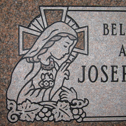 432x432 Inch Memorials, Michigan Granite Monuments, Grave Headstones
