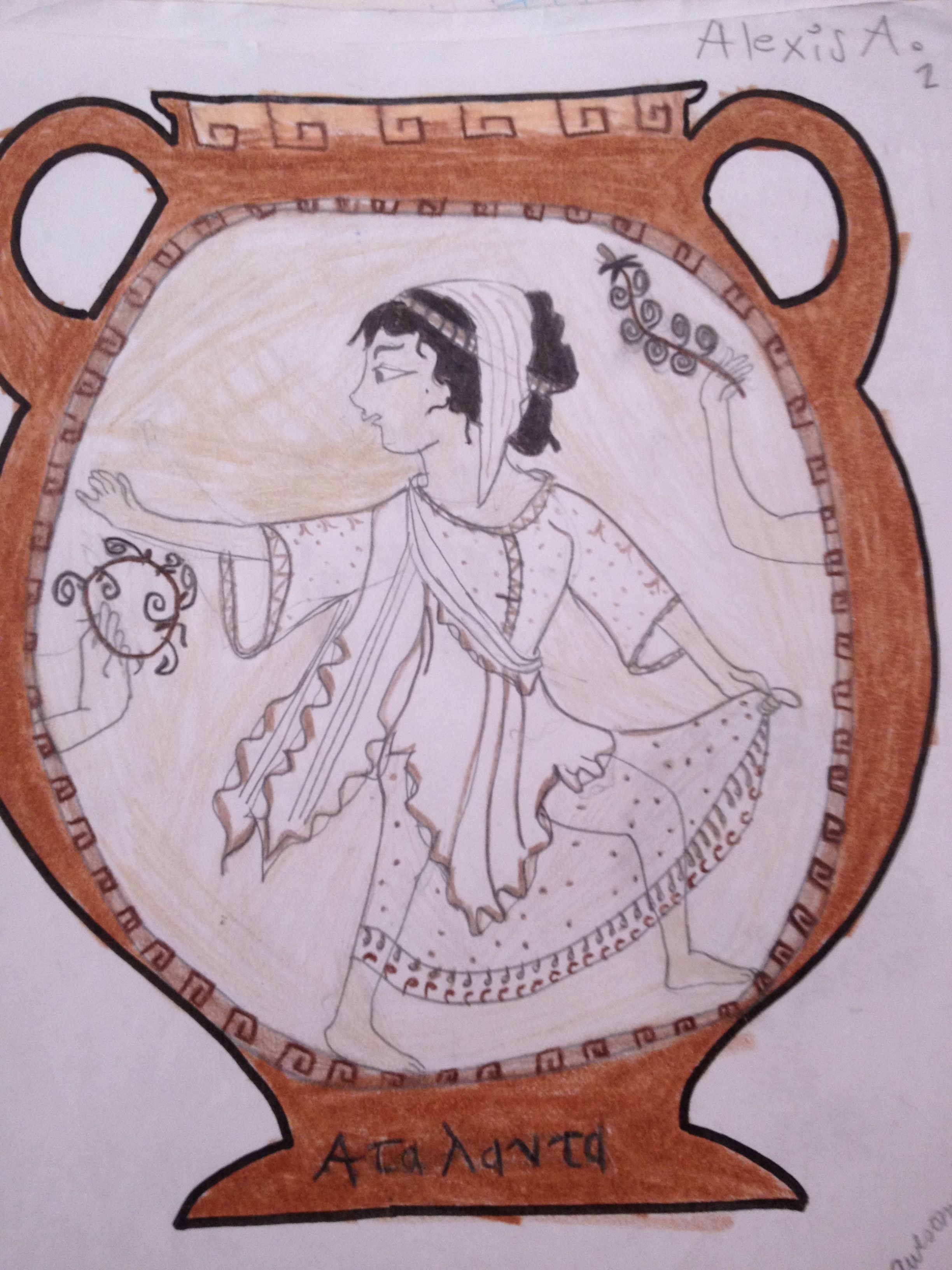 2448x3264 Greek Drawing Of Atalanta 6th Grade Ancient Greece For Kids