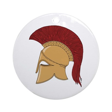 460x460 Greek Helmet Christmas Ornament Cafepress