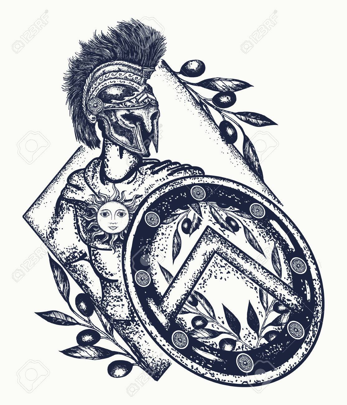 1114x1300 Spartan Warrior Tattoo Art. Legionary Of Ancient Rome And Ancient