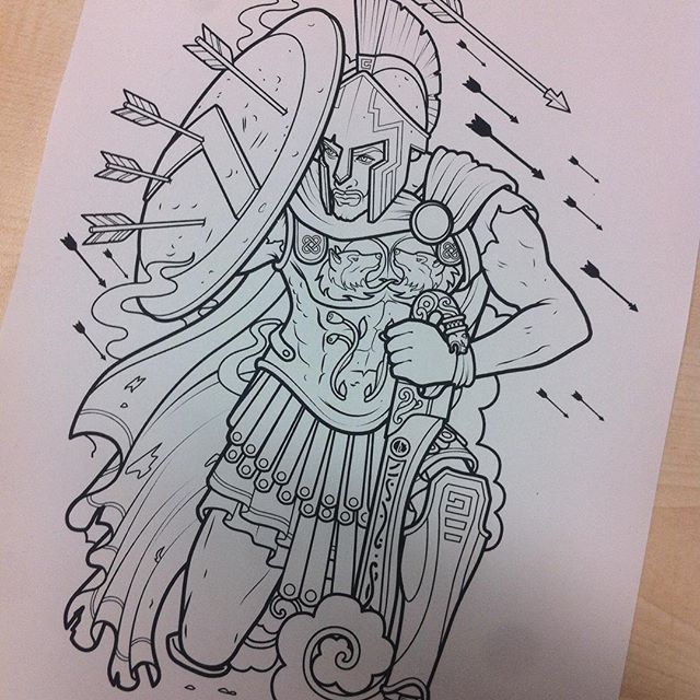 640x640 Working On A Spartan Tattoo For Fahad.