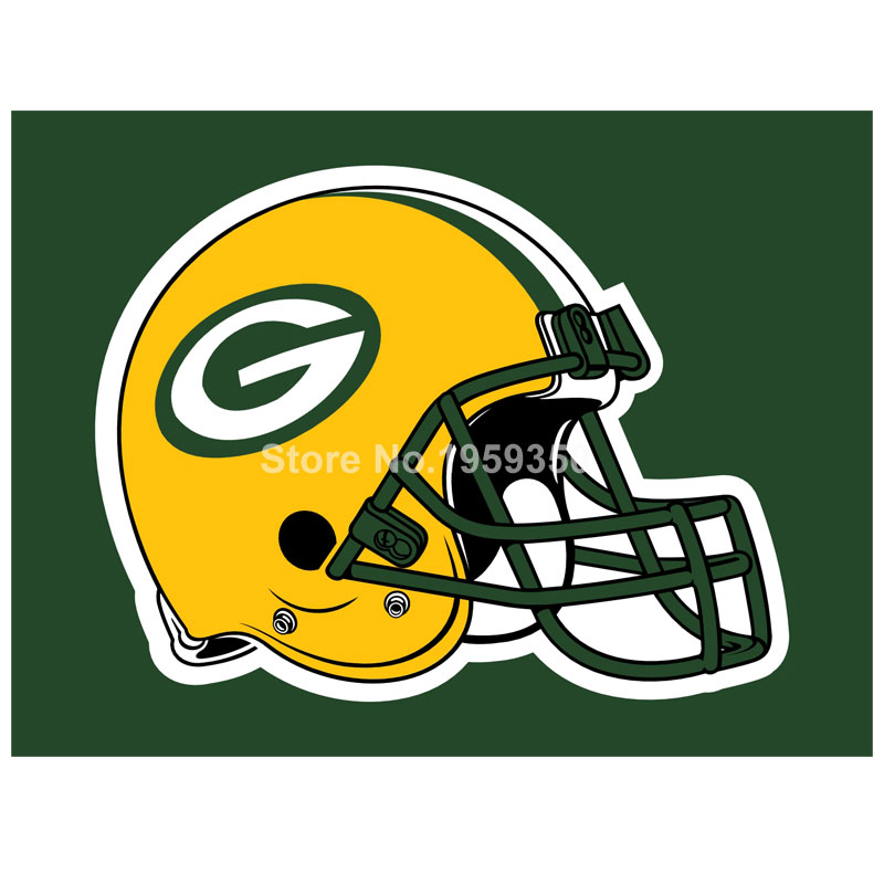 800x800 Green Bay Packers Helmet Car Flag 12x18 Inches 30x45cm Double
