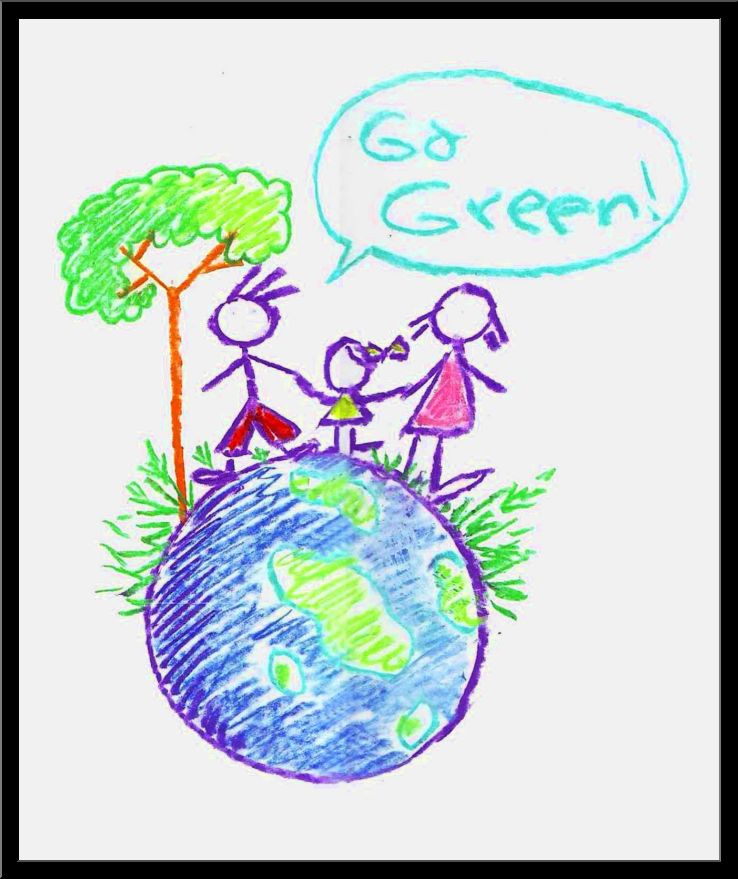 738x879 Go Green Drawing Ideas For Kids