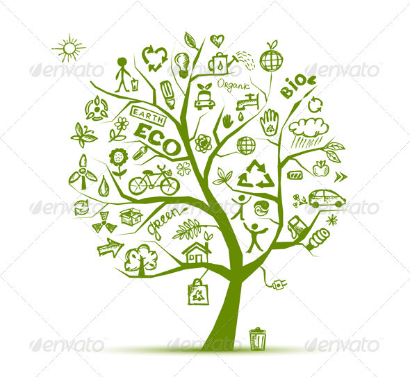 590x543 Green Ecology Tree Concept. Hand Drawing Sketch Hand Drawings