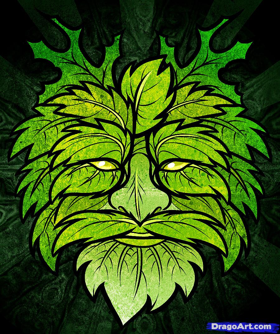 900x1074 How To Draw The Green Man, Green Man Greenmen